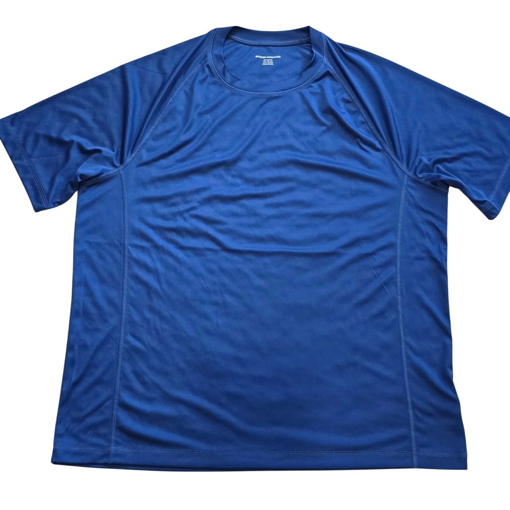 Amazon Essentials Mens Size XL Performance Tee Blue Moisture‎ Wicking T-Shirt